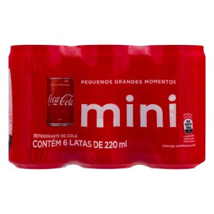 Refrigerante Coca Cola 220ml Pack 6x1