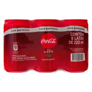 Refrigerante Coca Cola Café 220ml Pack 6x1