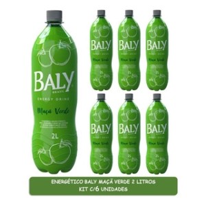 Energético Baly Maçã Verde 2 Litros com 6 unidades